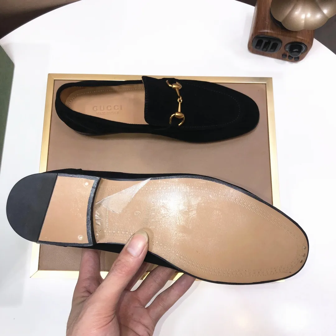 Men's shoes 💰580💰[GUCCI—Gucci] The latest high-end version of Gucci. Official website new model. Available at the same time at counters, the uppers are made of original cowhide imported from Italy/matched with the original special material splicing design concept; "highlight, high-end, grade, extravagance" and exquisite workmanship (original mesh fabric) sole: original factory special outsole size (38-45) (custom-made 45 non-returnable)